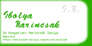 ibolya marincsak business card